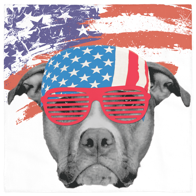 Pitbull July 4 Pet Bandanas