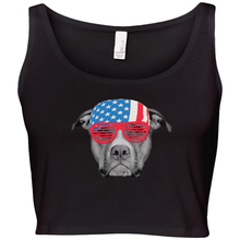 Pitbull July 4 Bandana USA America Crop Top Tank Tops