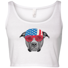 Pitbull July 4 Bandana USA America Crop Top Tank Tops