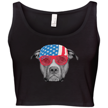 Pitbull July 4 Bandana USA America Crop Top Tank Tops