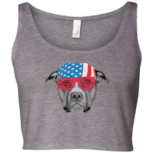 Pitbull July 4 Bandana USA America Crop Top Tank Tops