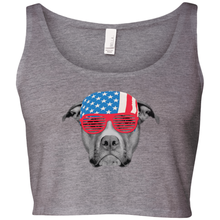 Pitbull July 4 Bandana USA America Crop Top Tank Tops