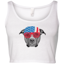 Pitbull July 4 Bandana USA America Crop Top Tank Tops