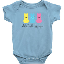 Cute and Funny Chillin With My Peeps Bunny Easter Baby Onesie