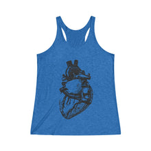 Anatomical Heart Black - Women's Tri-Blend Racerback Tank