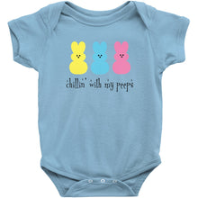 Cute and Funny Chillin With My Peeps Bunny Easter Baby Onesie