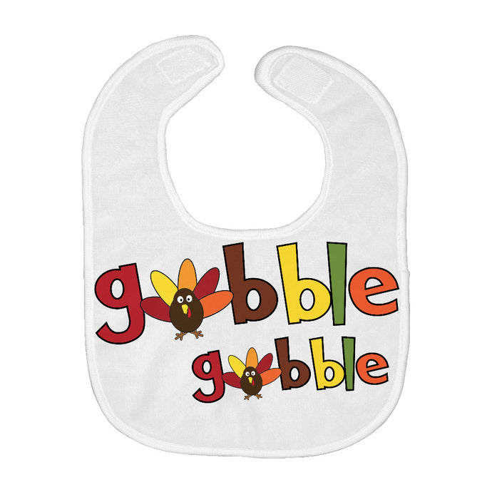 Gobble Gobble Cute Thanksgiving Baby Bib