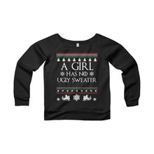 Girl Has No Ugly Sweater Medieval Thrones Off-Shoulder Sweatshirt