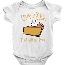 Little Miss Pumpkin Pie Cute Thanksgiving Onesie Bodysuit or Tshirt for Infants