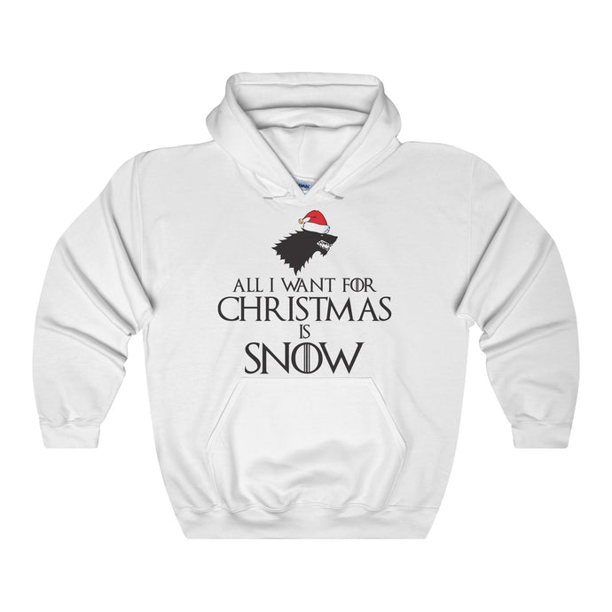 Holiday Sweaters All I Want for Christmas is Snow Medieval Style Hoodie