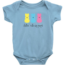 Cute and Funny Chillin With My Peeps Bunny Easter Baby Onesie