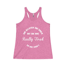 She Believed She Could But She Was Tired Women's Tri-Blend Racerback Tank