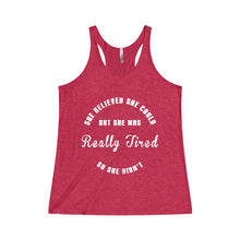 She Believed She Could But She Was Tired Women's Tri-Blend Racerback Tank