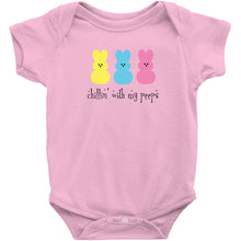 Cute and Funny Chillin With My Peeps Bunny Easter Baby Onesie