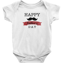 Cute Happy Father's Day Onesie Bodysuit or Infant / Toddler Tee with Mustache