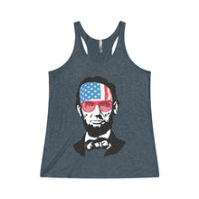 Abraham Lincoln July 4 Women's Tri-Blend Racerback Tank