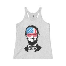 Abraham Lincoln July 4 Women's Tri-Blend Racerback Tank