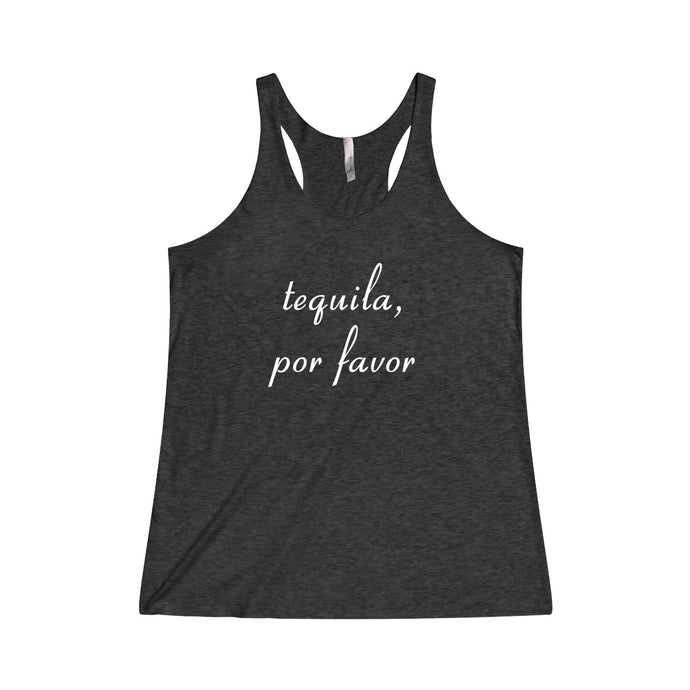 Tequila Por Favor Women's Tri-Blend Racerback Tank