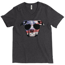 America Pitbull Dog T-Shirt with USA Flag