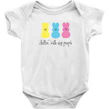 Cute and Funny Chillin With My Peeps Bunny Easter Baby Onesie