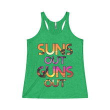 Suns Out Guns Out Next Level Tri-Blend Racerback Tank