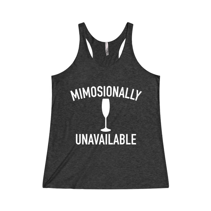 Mimossionaly Unavailable Drinking Women's Tri-Blend Racerback Tank