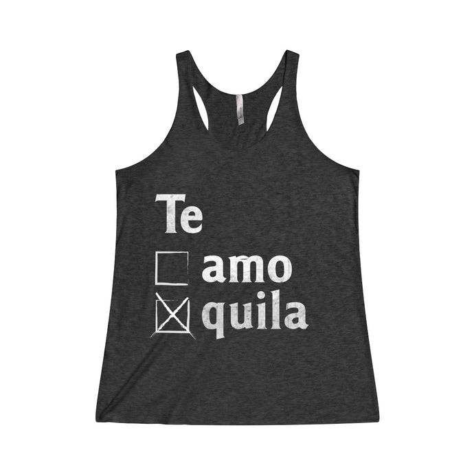 Te Amo Tequila Drinking Women's Tri-Blend Racerback Tank