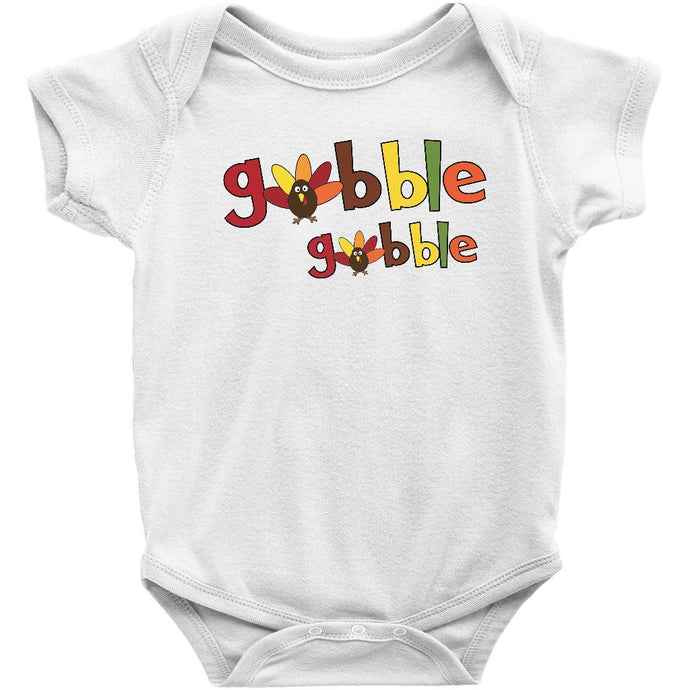 Gobble Gobble Cute Thanksgiving Baby, Infant, Toddler Onesie / Tshirt