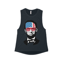 Abraham Lincoln July 4 Women's Flowy Scoop Muscle Tank