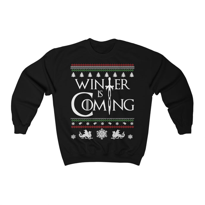 Winter is Coming Ugly Knit Medieval Thrones Style Sweater