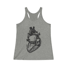 Anatomical Heart Black - Women's Tri-Blend Racerback Tank