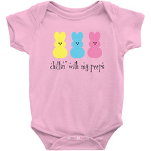 Cute and Funny Chillin With My Peeps Bunny Easter Baby Onesie