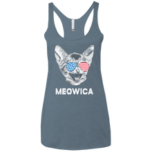 Meowica Custom Cat NL6733 Next Level Ladies' Triblend Racerback Tank