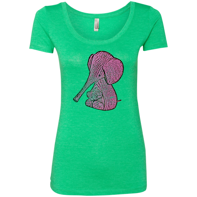 Pink Elephant Tri-blend Cute T-Shirt