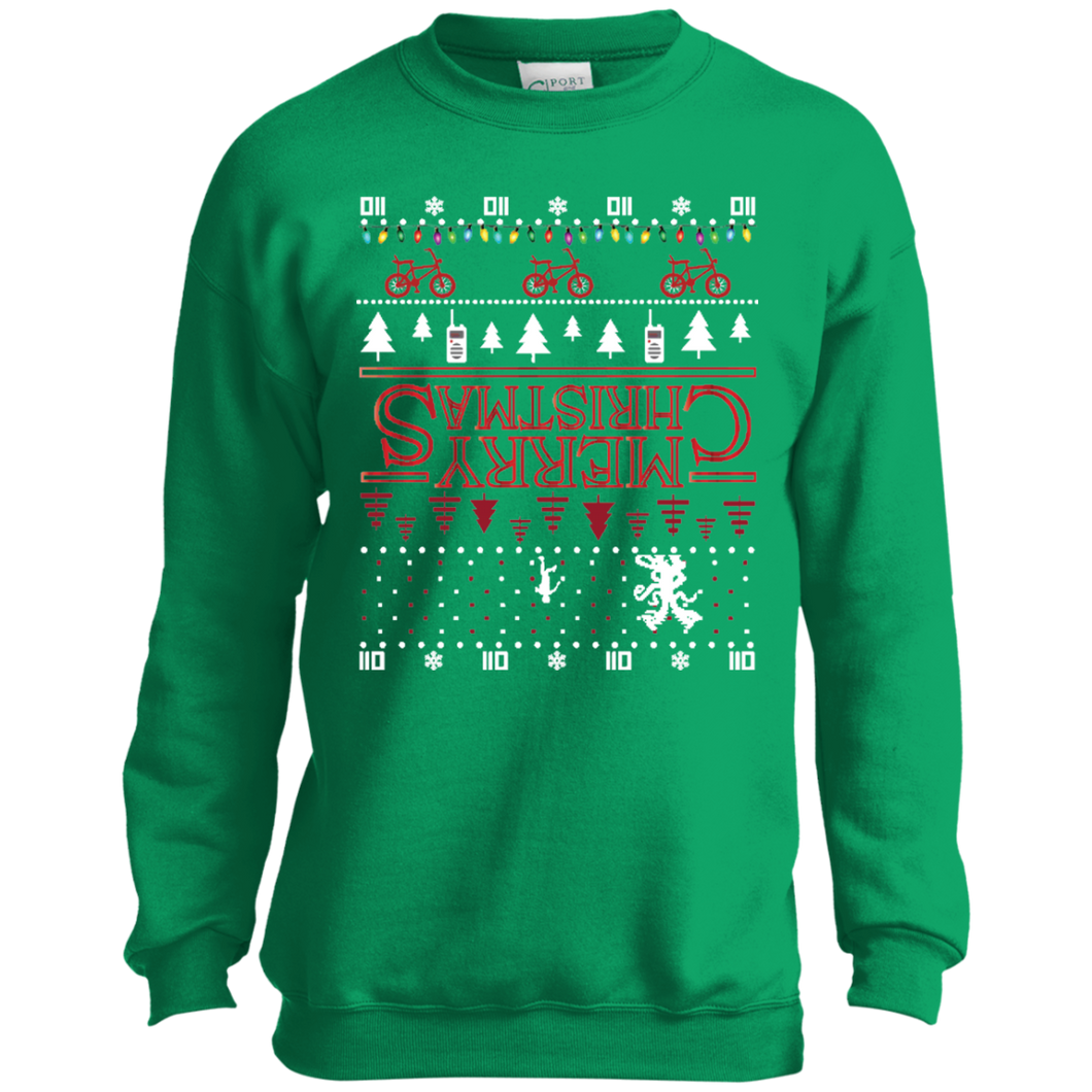 Youth Stranger Things Merry Christmas Upsidedown Ugly Christmas Sweatshirt