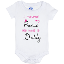 Cute "I Found My Prince His Name Is Daddy" Baby Onesie Bodysuit or Tee Perfect for Fathers Day