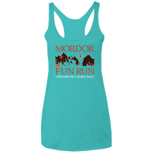 Mordor Fun Run Custom Cat NL6733 Ladies' Triblend Racerback Tank