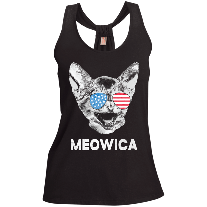 Meowica USA American Flag Cat Shirt - July 4 Tank