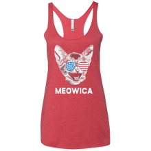 Meowica Custom Cat NL6733 Next Level Ladies' Triblend Racerback Tank