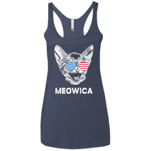 Meowica Custom Cat NL6733 Next Level Ladies' Triblend Racerback Tank