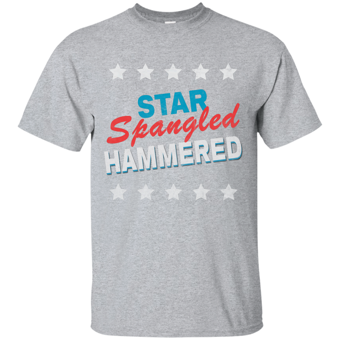 Star Spangled Hammered July 4th Mens T-shirt