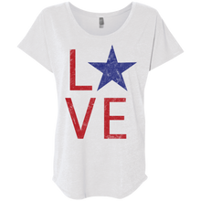 USA "Love" Red, White, and Blue America Flag Star Women's Tank - perfect cute July 4 shirt