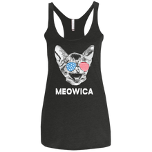 Meowica Custom Cat NL6733 Next Level Ladies' Triblend Racerback Tank