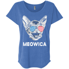 Meowica USA American Flag Cat T Shirt - July 4 Tee
