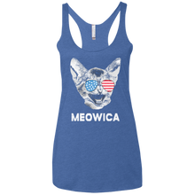 Meowica Custom Cat NL6733 Next Level Ladies' Triblend Racerback Tank