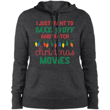 I Just Want to Bake Stuff and Watch Christmas Movies Funny Women's Hoodie