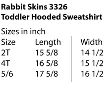 Little Dragon 3326 Rabbit Skins Toddler Fleece Hoodie