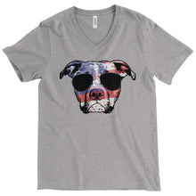 America Pitbull Dog T-Shirt with USA Flag