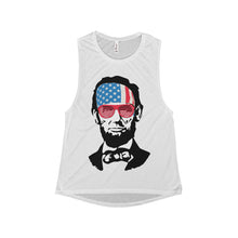 Abraham Lincoln July 4 Women's Flowy Scoop Muscle Tank