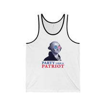 Party Like a Patriot Labor Day Memorial Day July 4th Abe Lincoln Unisex Jersey Tank